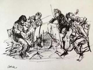  Hans Keller playing viola in an unknown quartet